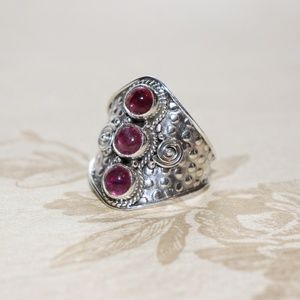 ❌SOLD❌ Tourmaline Sterling Silver Bohemian Ring
